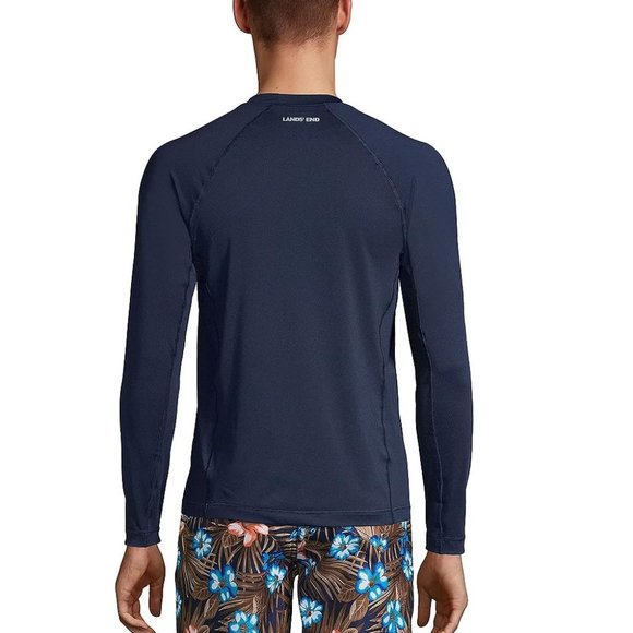 NWT Lands' End Men's Crew Neck Long Sleeve Rash Guard UPF 50 XL $60 FLE206 - Picture 3 of 5
